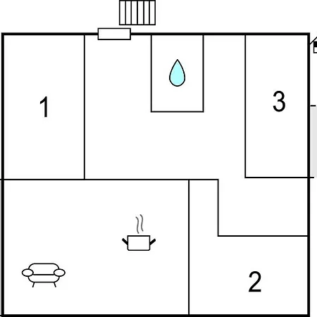 Three-bedroom In アパート *